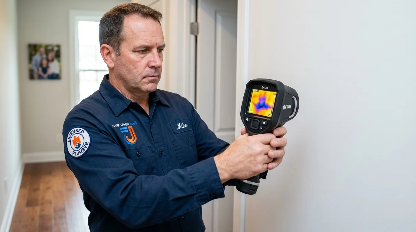 Thermal imaging leak detection by Johns Plumbing LLC in Southold